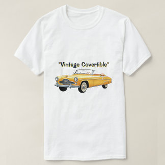 Camiseta de coche clásico convertible vintage
