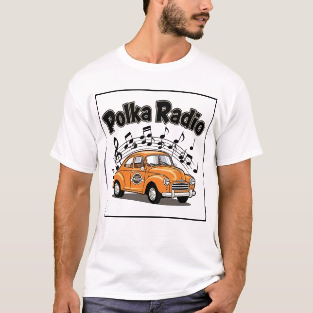 Camiseta de coche clásico de Polka Radio (Anverso)