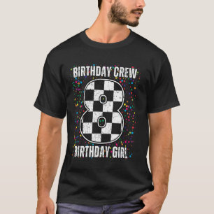 Camiseta de coche de carreras de 8º cumpleaños, ba