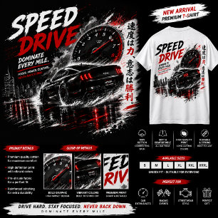 Camiseta de coche de carreras Speed Drive – camise