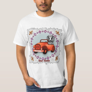 Camiseta de coche de conducción de carabina negra