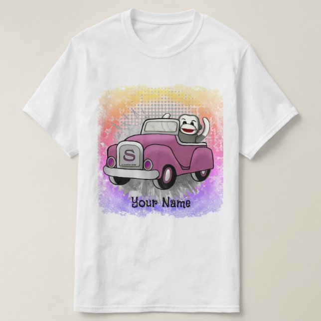 Camiseta de coche de conducción de monos Sock (Diseño del anverso)