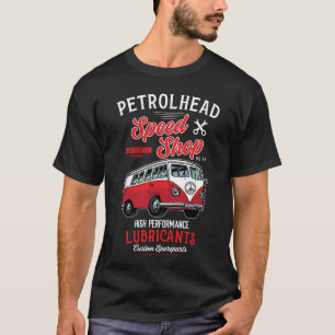 Camiseta de coche de la tienda de la cabeza de la 
