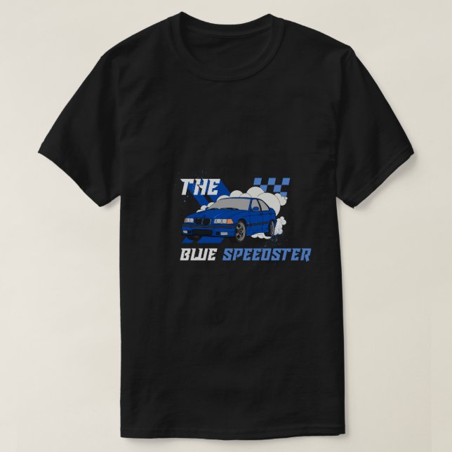 Camiseta De Coche La Camiseta De La Vela Azul (Diseño del anverso)