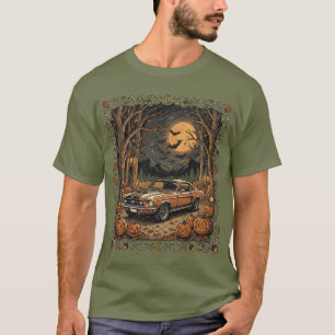 Camiseta de coche muscular de Halloween vintage