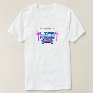 Camiseta de coche retro neón libre vida | Palma es