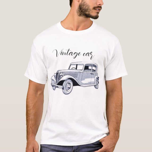 Camiseta de coche vintage (Anverso)