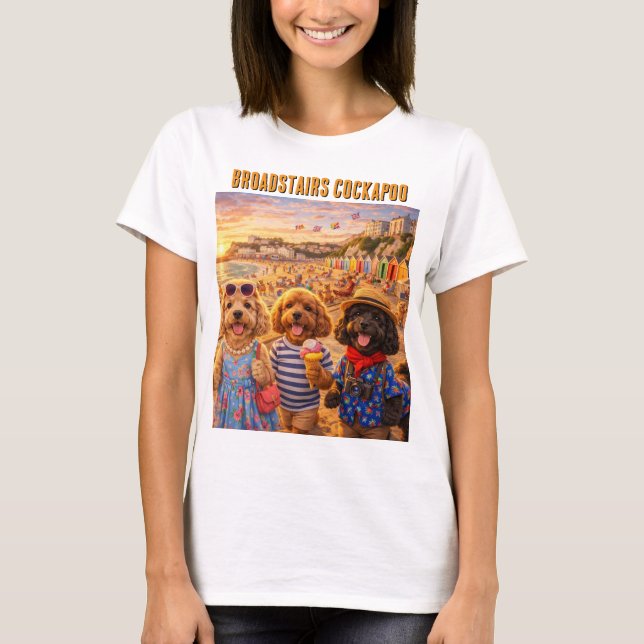 Camiseta de Cockapoo Beach Broadstairs Regalo (Anverso)
