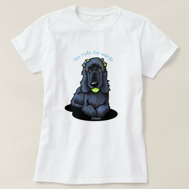 Camiseta de Cocker Spaniel Negro (Diseño del anverso)