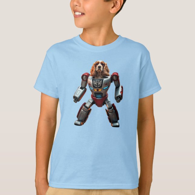 Camiseta de Cocker Spaniel Robot Kid (Anverso)