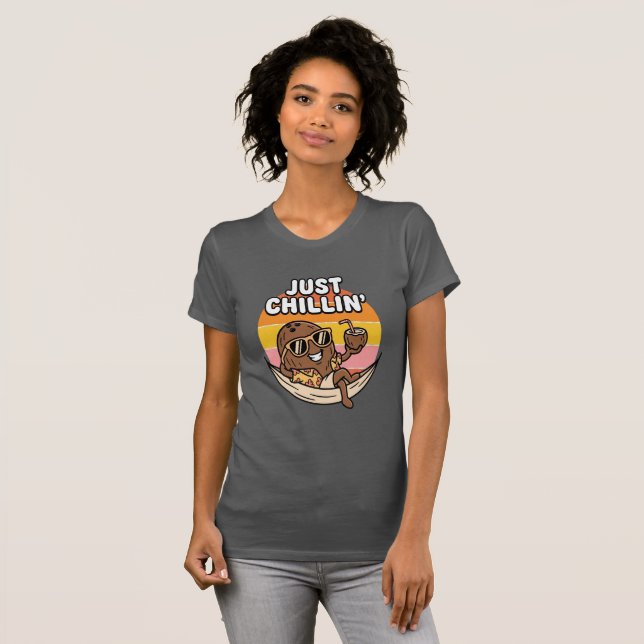 Camiseta de coco Just Chillin – Tee de verano trop (Anverso completo)