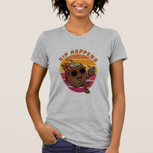 Camiseta de Coco Sip Happens – Divertido Verano Tr