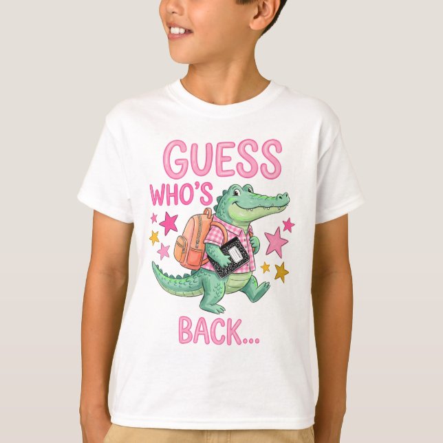 Camiseta de Cocodrilo Regreso a Clases . (Anverso)