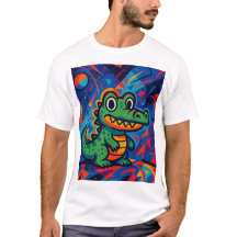 Camiseta de cocodrilo verde