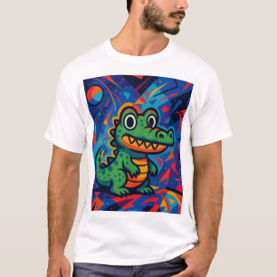 Camiseta de cocodrilo verde
