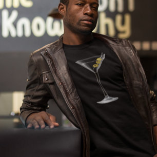 Camiseta de cóctel de copa de Martini simple