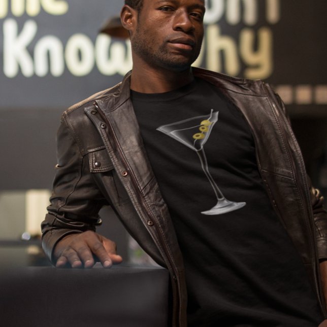 Camiseta de cóctel de copa de Martini simple (Subido por el creador)