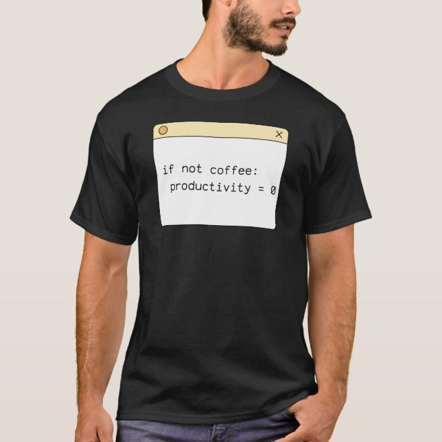 Camiseta de código de café para programadores | Si (Anverso)