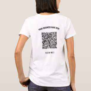 Camiseta de código QR de la compañía de texto Pers