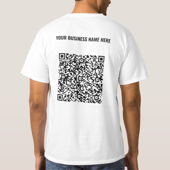 Camiseta de código QR del personalizado con su nom (Reverso)