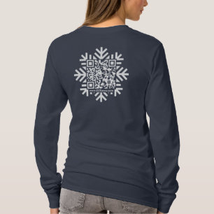 Camiseta de código QR para Snowflake para mujeres 
