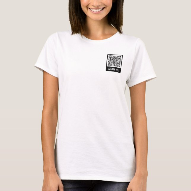 Camiseta de código QR personalizado Analizar infor (Anverso)