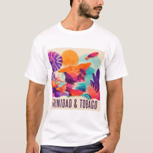 Camiseta de Colage Contemporáneo del Caribe Haitia