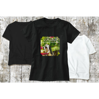 Camiseta de colibrí en comedero