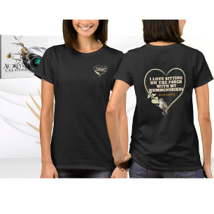 Camiseta de colibrí negra