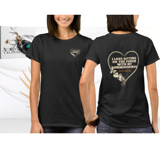 Camiseta de colibrí negra