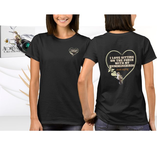 Camiseta de colibrí negra (Subido por el creador)