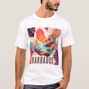 Camiseta de collage contemporáneo de Barbados