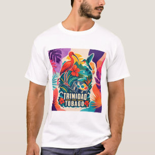 Camiseta de Collage Contemporáneo del Caribe Haití