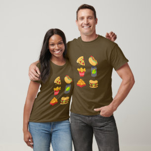 Camiseta de Collage de Comida Chatarra - Regalo de