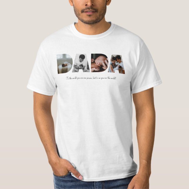 Camiseta de Collage de fotos de Dada para el Día d (Anverso)