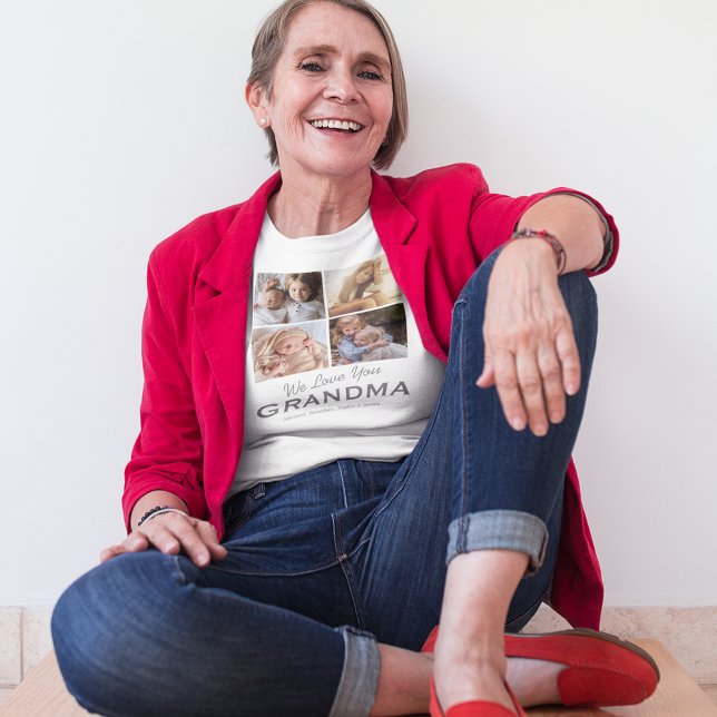 Camiseta de Collage de fotos de la abuela (Subido por el creador)