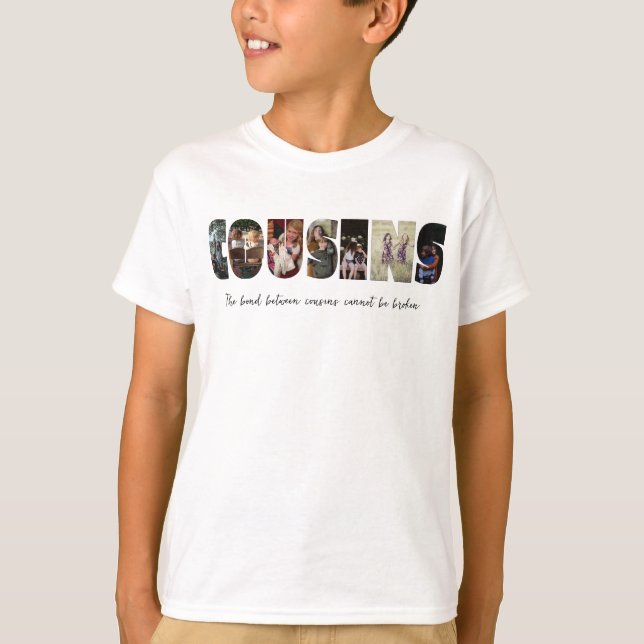 Camiseta de Collage de fotos de primos (Anverso)