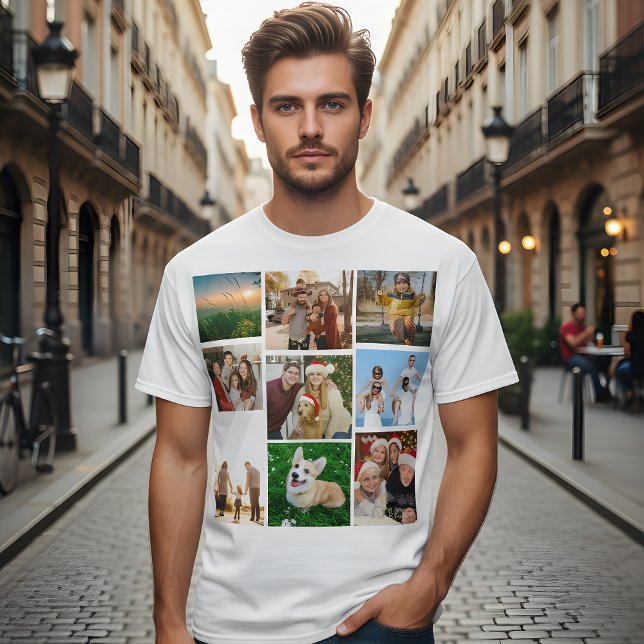 Camiseta de collage de fotos personalizadas, 9 fot (Subido por el creador)