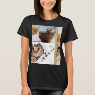 Camiseta de Collage de Gato Adorable con Diseño Me