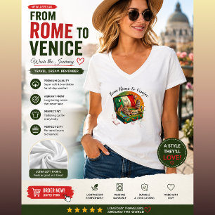 Camiseta de Collage de Lugares Emblemáticos de Via