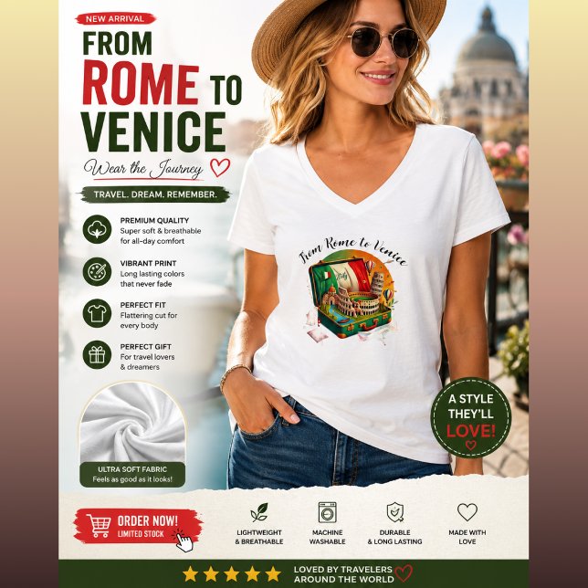 Camiseta de Collage de Lugares Emblemáticos de Via (Subido por el creador)