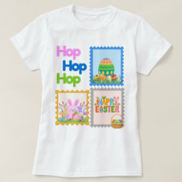 Camiseta de Collage de Pascua Lindo Hop Hop Hop