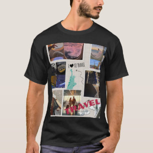 Camiseta de Collage para Amantes de Viajes – Avent