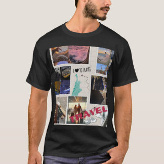 Camiseta de Collage para Amantes de Viajes – Avent