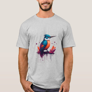 Camiseta de color acuarela Kingfisher