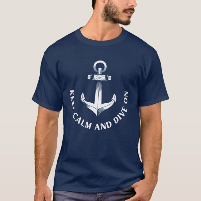 Camiseta de color azul y Ilustracion blanco (Anverso)