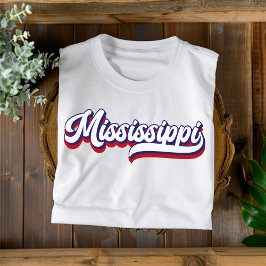 Camiseta de color blanco y azul misisipi