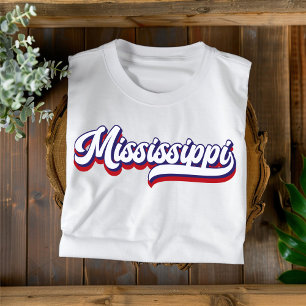 Camiseta de color blanco y azul misisipi