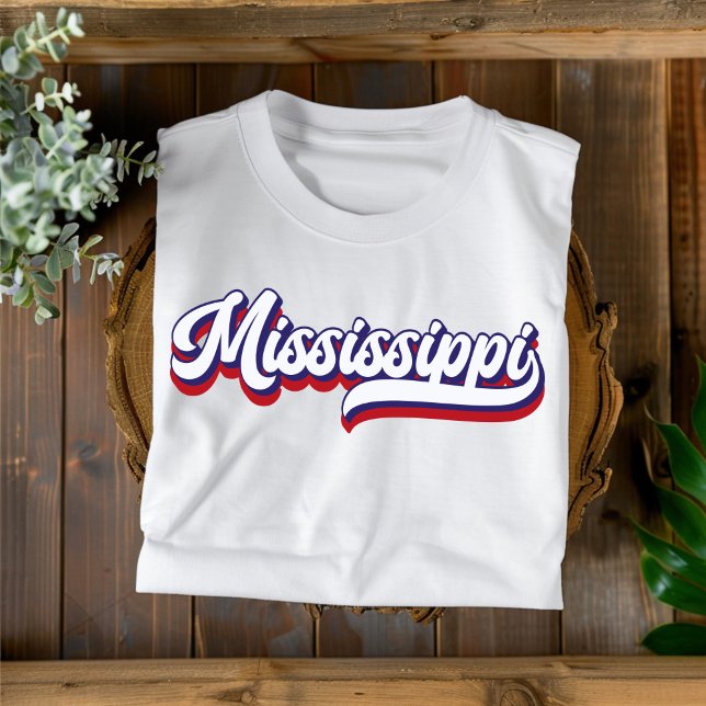 Camiseta de color blanco y azul misisipi (Subido por el creador)
