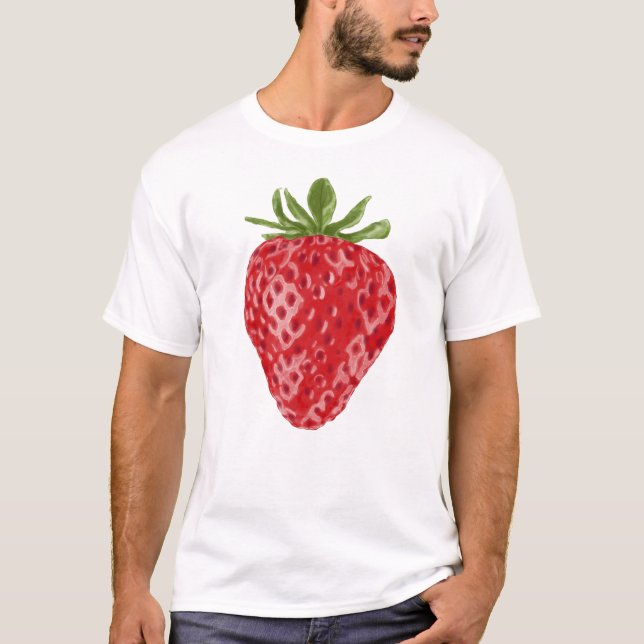 Camiseta de color de agua de fresa (Anverso)
